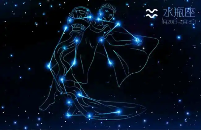 水瓶座的星图简单的