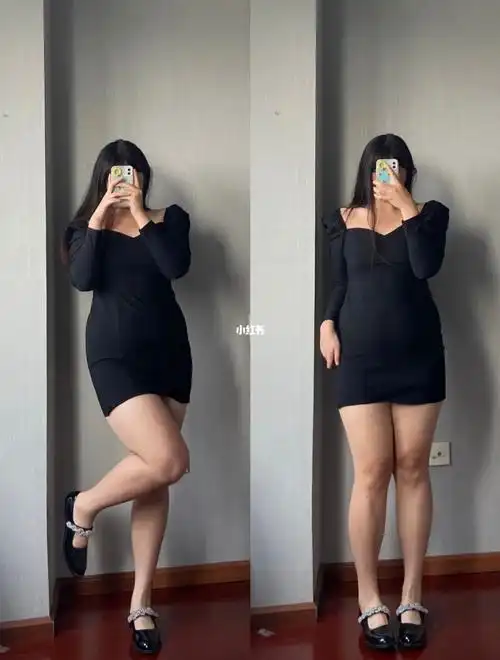 173160斤小黑裙约会逛街穿起来