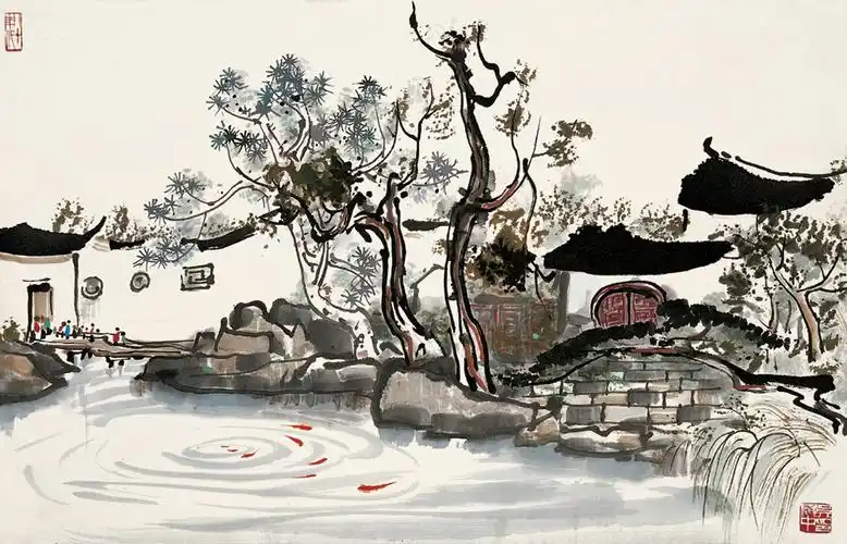 【水墨画】吴冠中大师水墨中的写意和写实