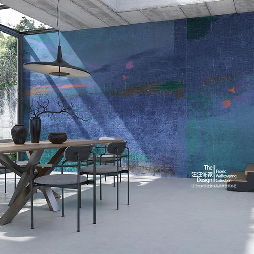 monterrey 意大利原装进口定制壁画 蓝色艺术抽象 现代轻奢背景墙