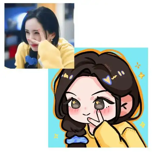 tt画画头像qq幂杨幂第四张太可爱啦