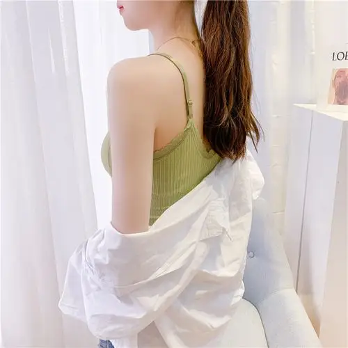 网红爆款聚拢抹胸内衣可调节蕾丝吊带内搭裹胸文胸吊带背心女夏季