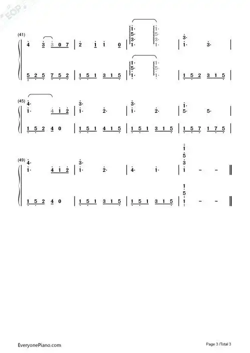 走在冷风中双手简谱预览3