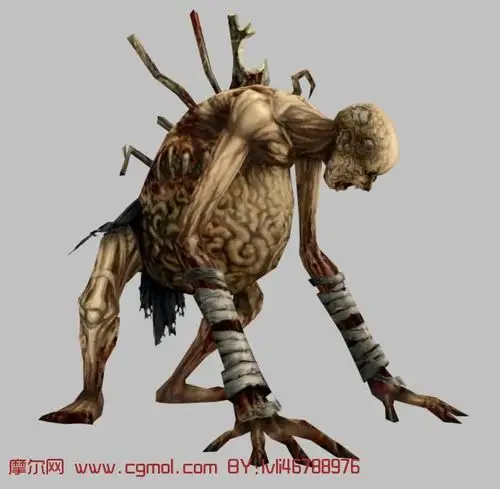 游戏中很恶心的僵尸怪物3d模型