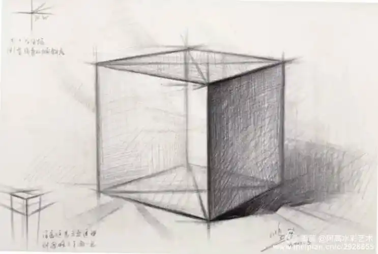 学插画要不要学素描之正方体素描画法训练hqm素描正方