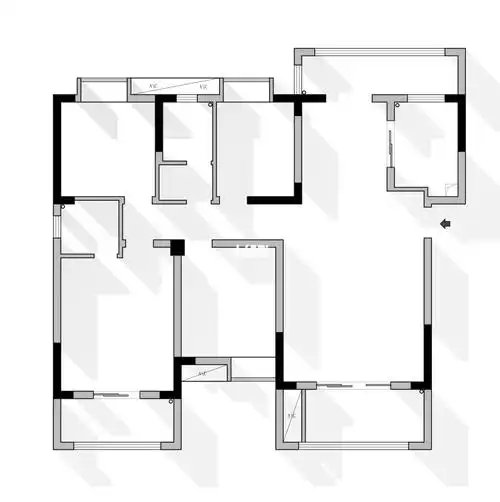 户型优化130平4房