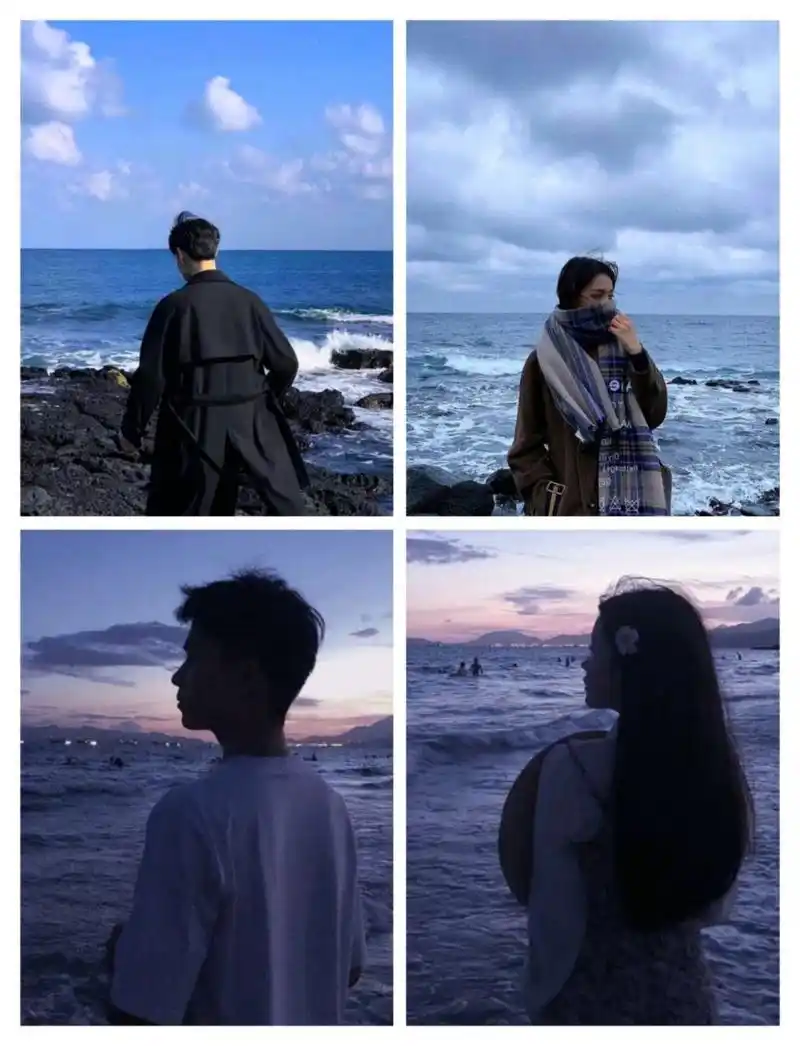 海边情侣头像 "这个夏天有空吗 我们一起去看海吧"