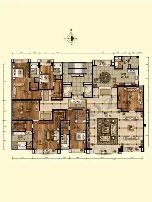工作日常  #工作使我快乐  #豪宅大平层  #大平层设计  #豪宅  #户型