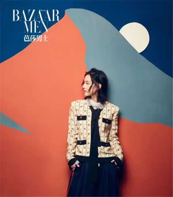 黄圣依母子登上《芭莎男士》封面