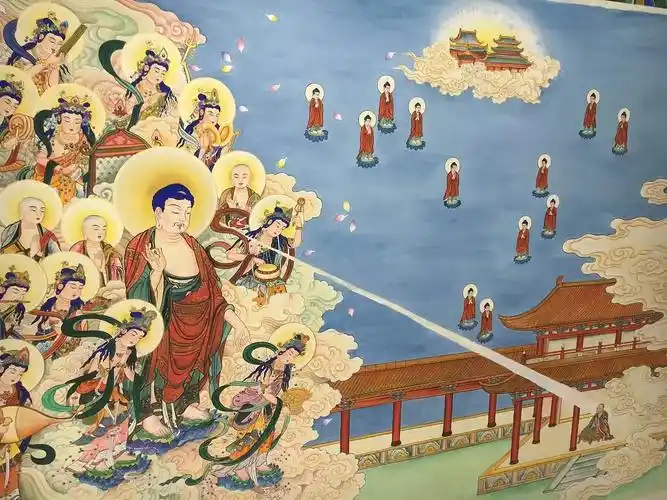 圆通圣寺西方极乐净土接引图