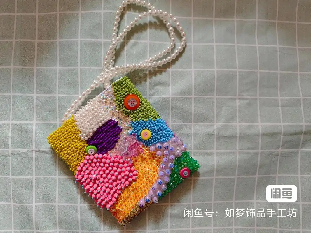 网红串珠包#手工制作#跟风# - 抖音