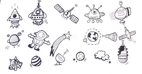 简笔画之宇宙太空