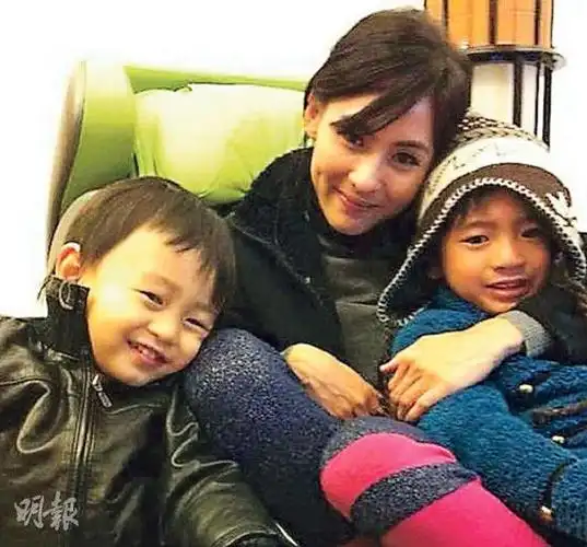 张柏芝用单纯的爱去呵护一对儿子.