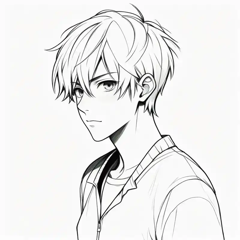 96 寸头男生黑白素描头像 94 探索黑白之间的艺术韵味,以细腻的