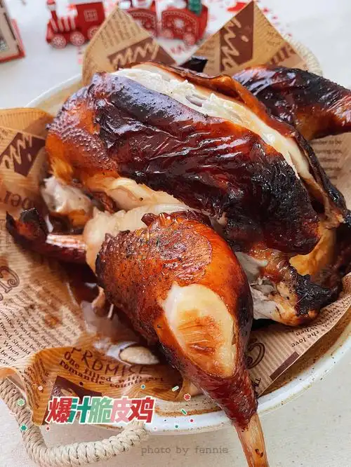 圣诞大餐安排上02先蒸后烤的爆汁脆皮鸡