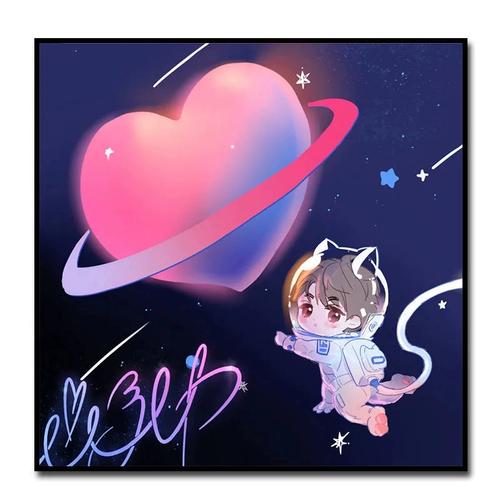 王俊凯q版拟人卡通动漫diy数字油画高颜值手绘涂鸦礼物装饰挂画