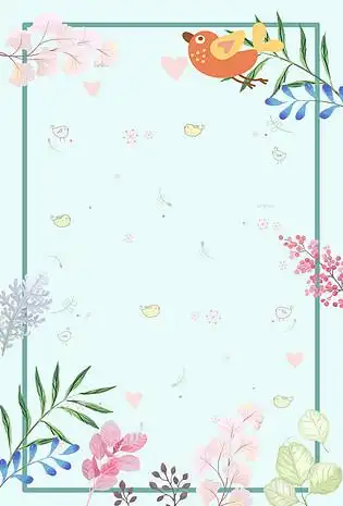 浅绿色小清新绿色花边小草通用边框背景