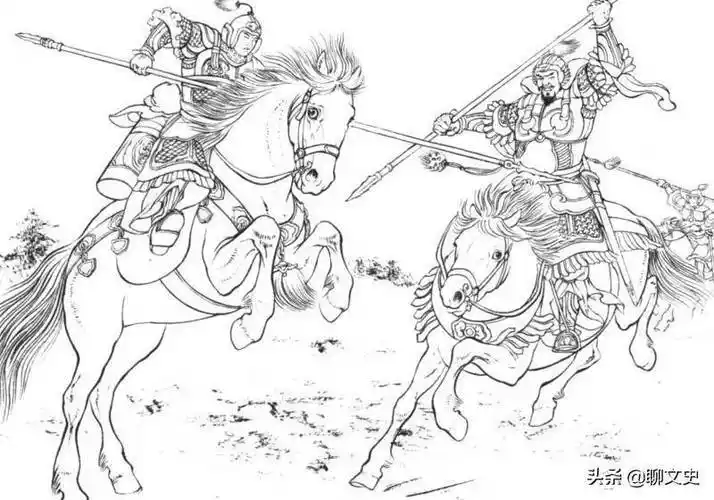 古代长枪兵简笔画