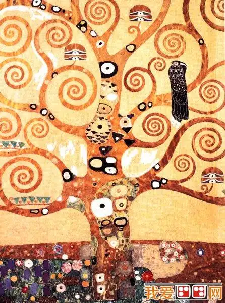 克里木特抽象画《生命之树》