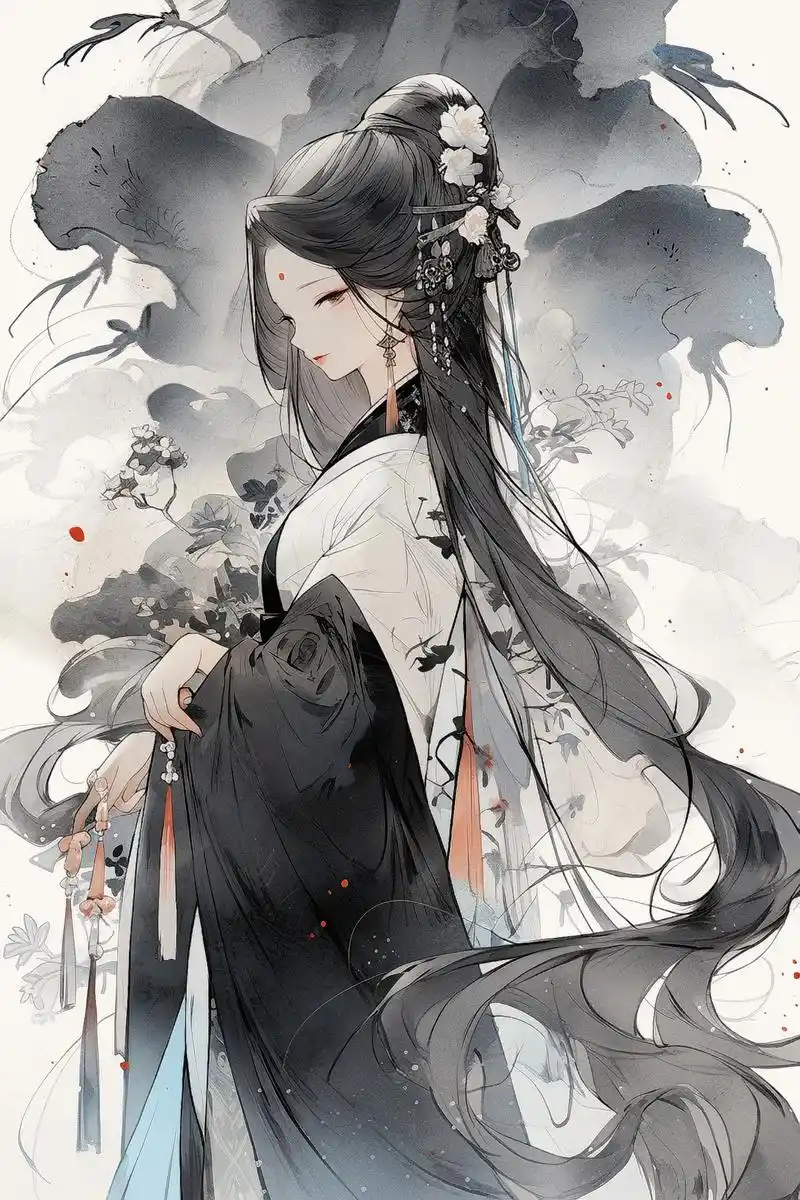 ai水墨古风."一身傲骨,两袖杀气,三尺凌厉,四方莫敌,五指 - 抖音