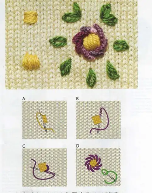 毛衣绣花图案花样简单图片简单绣花图片及花样大全
