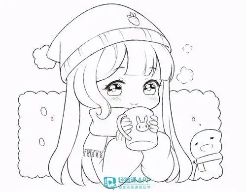 卡通人物简笔画可爱呆萌 卡通人物简笔画可爱呆萌女孩全身