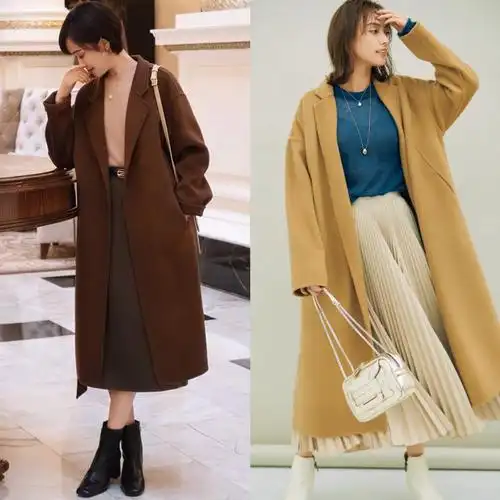 大衣配裙子的穿搭思路:既温暖有型,又能温柔浪漫