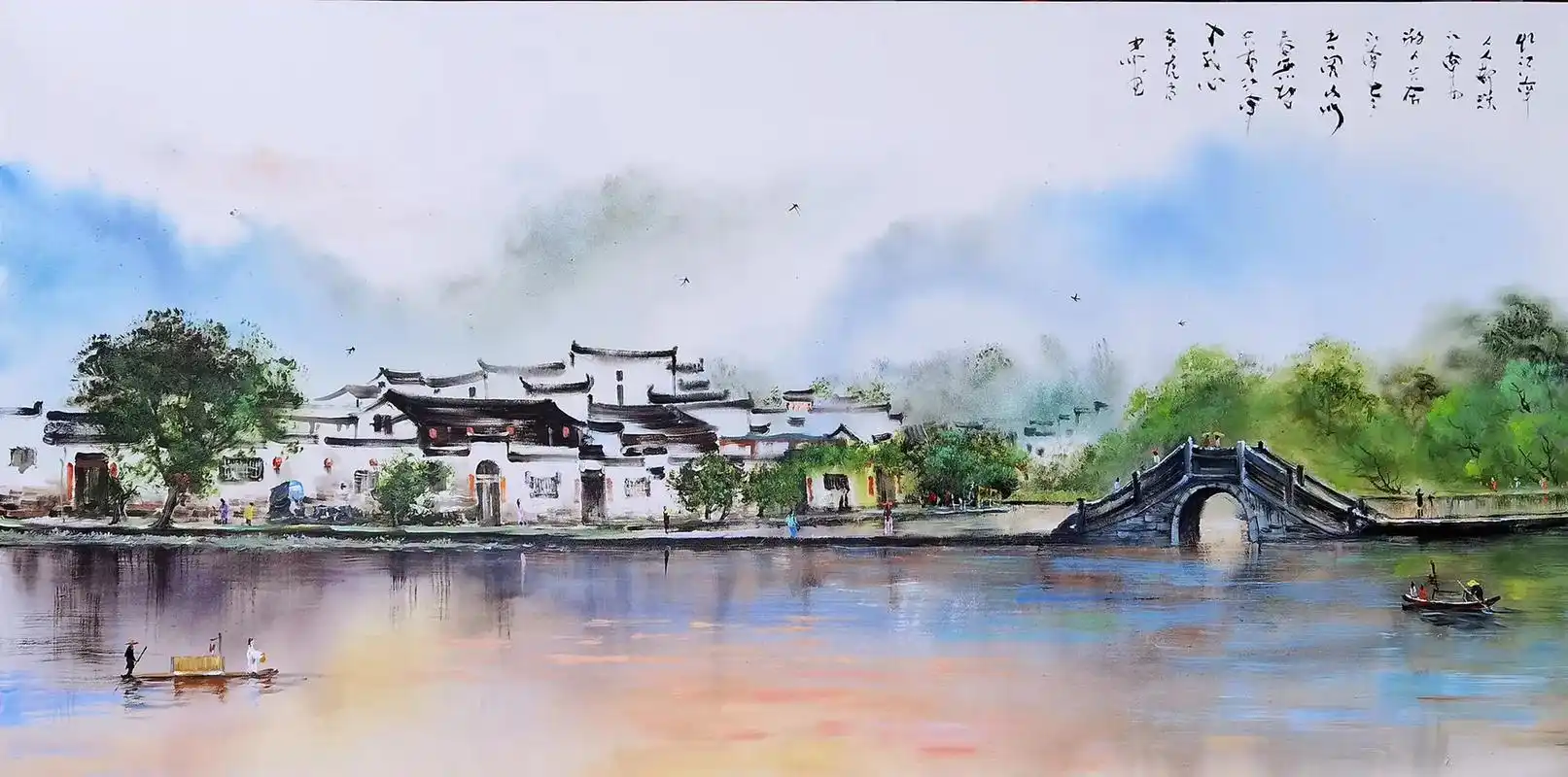 最是江南好风景#江南水乡#精品油画#名家书画 喜欢可收藏 - 抖音
