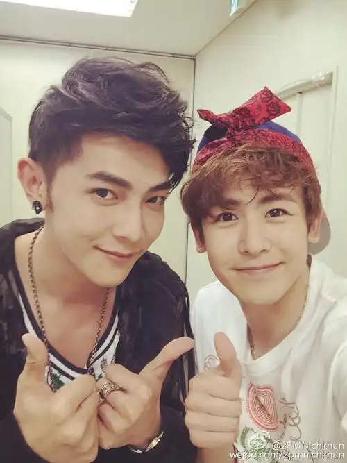 汪东城和2pm尼坤合影尼坤萌萌哒合照