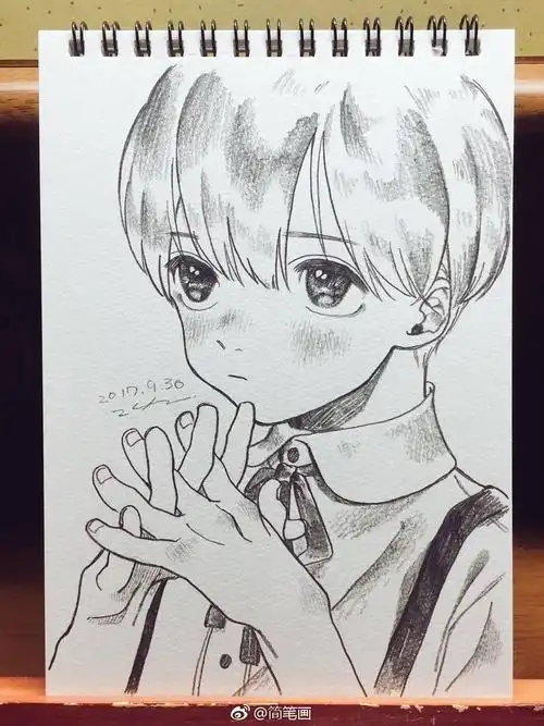 小正太铅笔画可爱的男孩纸byneguko92