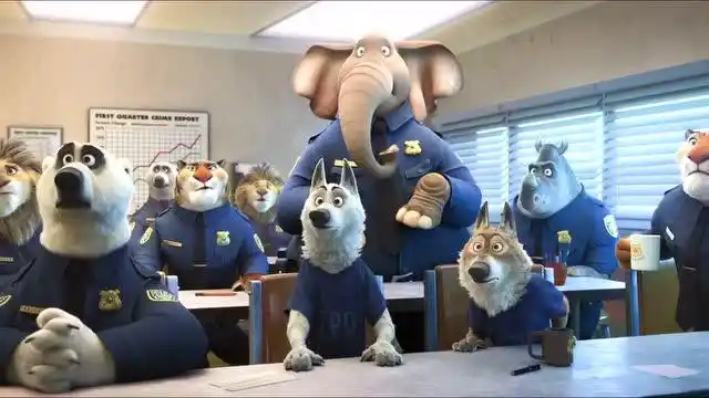 疯狂动物城经典片段:兔子去当警察