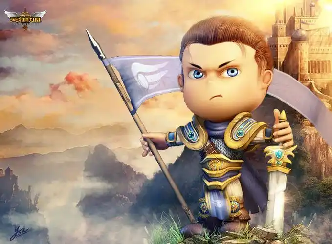 以前弄了一张q版盖伦的图片做手机背景 求原图