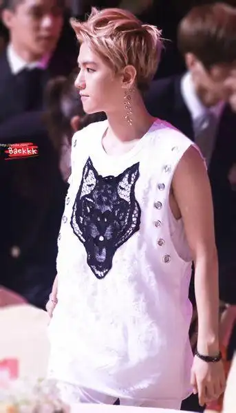 白贤/边伯贤/卞白贤脖子上有亮钻装饰,纹身图 优质图多追加分