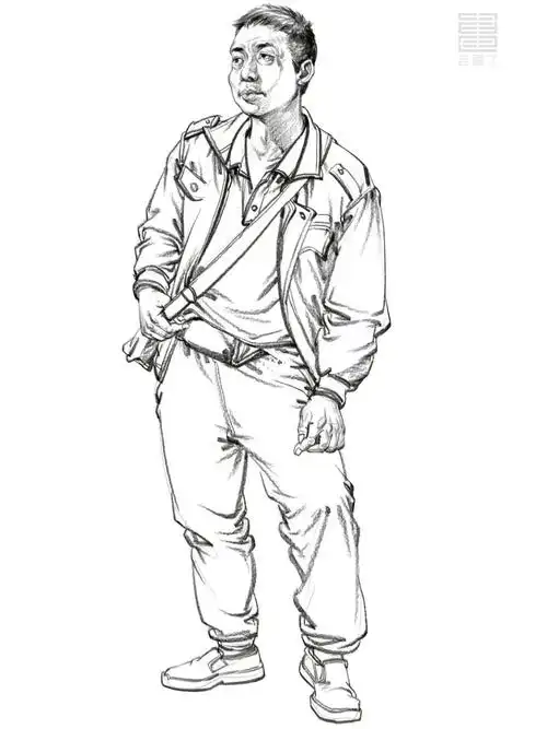 速写第一天开始画单人速写临摹