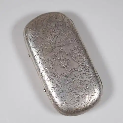 【拍卖#15】欧洲回流银制烟盒 长88mm(56g)211030-15