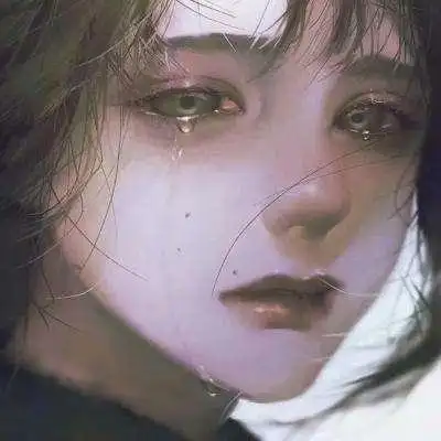 伤感抑郁动漫头像 高清伤感流泪的动漫网抑云头像图片