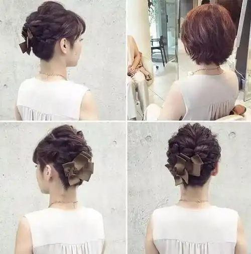 【造型】短发试试全部盘起来,美翻天了