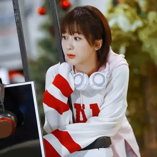 亲爱的热爱的佟年鱿小鱼杨紫同款猫耳朵网课无线耳机头戴式耳麦蓝牙有