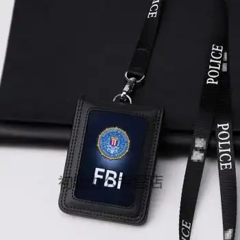 小郎人fbi徽章皮质交通出入证政府警员值勤证工作牌证件卡套定制logod