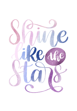 手写英文字手绘花体字彩色