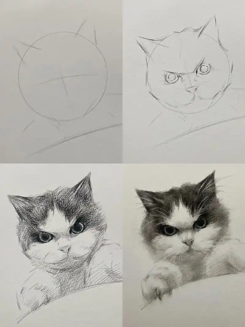 猫猫我呀,凶起来可吓人了!#零基础学画画  - 抖音