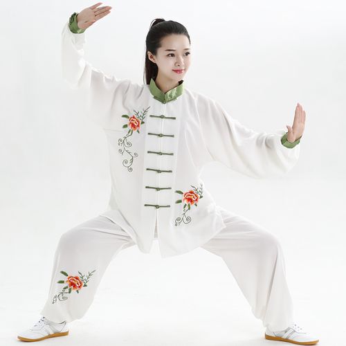 新款刺绣太极星光太极拳练功服女春夏夏秋中老年太极服