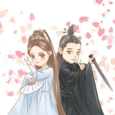 手绘,三生三世十里桃花,小说,古风 夜华,白浅