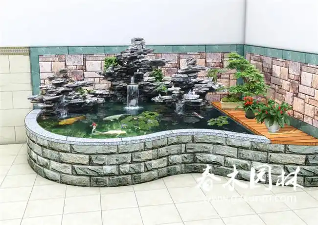家庭院子小鱼池设计图