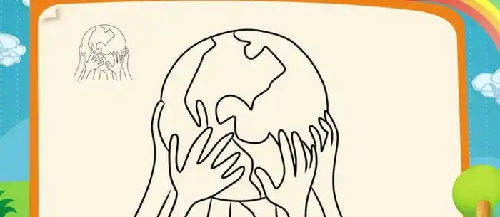 地球日海报简单【地球日海报简笔画】