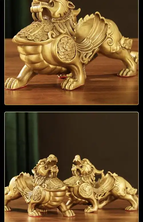 名态纯铜貔貅摆件一对客厅店铺家居办公室桌装饰品皮丘新中式创意礼物