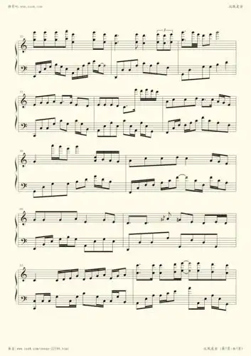 钢琴谱 - 沉默是金(张国荣)