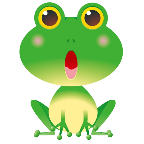 卡通手绘下雨天可爱青蛙欢快玩耍