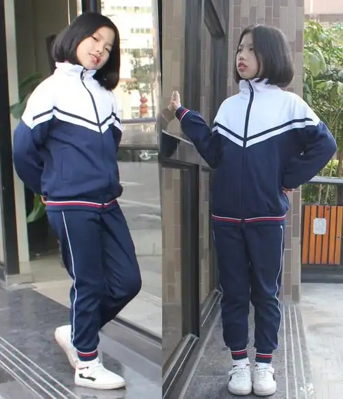 海珠区小学生校服广州海珠统一棉夏装短袖t恤短裤套装定制校徽2022