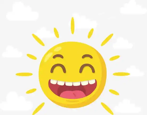 开心大笑的太阳